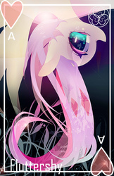 Size: 2750x4250 | Tagged: safe, artist:rootthree, fluttershy, g4, ace of hearts, card, female, solo