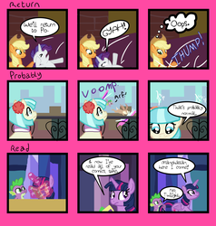 Size: 2550x2680 | Tagged: safe, artist:oneovertwo, applejack, coco pommel, rarity, spike, spike the regular dog, twilight sparkle, dog, jackalope, pony, equestria girls, g4, made in manehattan, my little pony equestria girls: friendship games, comic, high res, twilight sparkle (alicorn)