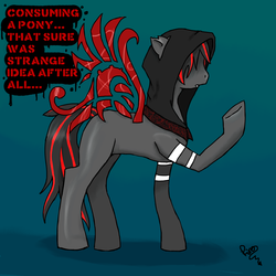 Size: 3000x3000 | Tagged: safe, artist:pirokox3, pony, [prototype], alex mercer, blank flank, crossover, high res, ponified, solo