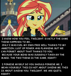 Size: 507x546 | Tagged: safe, screencap, sunset shimmer, equestria girls, g4, my little pony equestria girls: friendship games, female, image macro, meme, monologue, mouthpiece, solo