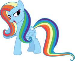 Size: 900x733 | Tagged: safe, artist:weep133, fluttershy, rainbow dash, g4, female, palette swap, solo