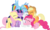 Size: 1375x817 | Tagged: safe, artist:techrainbow, applejack, fluttershy, pinkie pie, rainbow dash, rarity, twilight sparkle, alicorn, earth pony, pegasus, pony, unicorn, g4, .svg available, ^^, everypony is best pony, eyes closed, female, group hug, horn, mane six, mare, simple background, svg, transparent background, twilight sparkle (alicorn), vector