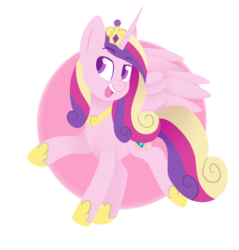 Size: 841x880 | Tagged: safe, artist:aniowo, princess cadance, g4, female, smiling, solo, spread wings