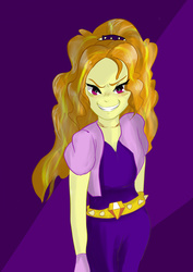 Size: 2480x3507 | Tagged: safe, artist:amazingpuffhair, adagio dazzle, equestria girls, g4, female, grin, high res, looking at you, solo