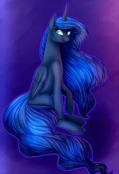 Size: 2824x4133 | Tagged: safe, artist:dilaraxd, princess luna, g4, female, sitting, solo