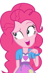 Size: 6000x10288 | Tagged: safe, artist:luckreza8, pinkie pie, equestria girls, g4, my little pony equestria girls: friendship games, .svg available, absurd resolution, clothes, female, inkscape, open mouth, raised eyebrow, simple background, skirt, solo, transparent background, vector, wristband