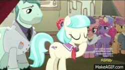 Size: 320x180 | Tagged: safe, screencap, coco pommel, late show, on stage, raspberry beret, stardom, g4, made in manehattan, animated, method mares