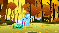 Size: 1366x768 | Tagged: safe, screencap, rainbow dash, tank, g4, tanks for the memories