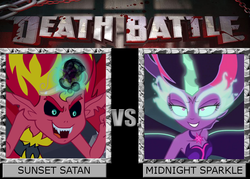 Size: 900x643 | Tagged: safe, screencap, sci-twi, sunset shimmer, twilight sparkle, equestria girls, g4, my little pony equestria girls: friendship games, death battle, evil, exploitable meme, majin, meme, midnight sparkle, sunset satan