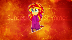 Size: 2560x1440 | Tagged: safe, artist:germanmcpictures, sunset shimmer, equestria girls, g4, female, solo, wallpaper