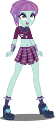 Size: 468x1024 | Tagged: safe, artist:xebck, edit, sunny flare, equestria girls, g4, my little pony equestria girls: friendship games, 1000 hours in ms paint, belly button, female, midriff, ms paint, simple background, solo, transparent background, vector