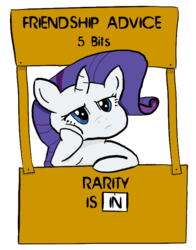 Size: 520x662 | Tagged: safe, artist:danieruhuli, rarity, g4, made in manehattan, booth, bored, female, friendship advice, frown, leaning, lucy van pelt, lucy's advice booth, peanuts, simple background, solo, squishy cheeks, transparent background