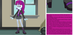 Size: 1280x615 | Tagged: safe, artist:trohobo, crimson napalm, flash sentry, mystery mint, thunderbass, equestria girls, g4, background human, clothes, jacket, micro