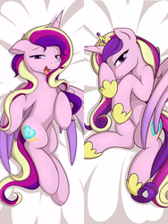 Size: 1024x1365 | Tagged: safe, artist:theparagon, princess cadance, pony, g4, adorasexy, bedroom eyes, body pillow, body pillow design, cute, cutedance, female, open mouth, sexy, solo, tongue out