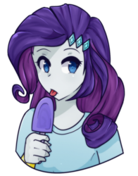 Size: 905x1154 | Tagged: safe, artist:rotwilliam1, rarity, equestria girls, g4, female, popsicle, simple background, solo, tongue out, transparent background