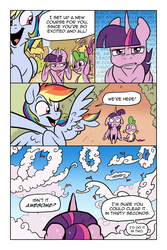 Size: 800x1200 | Tagged: safe, artist:pixel-prism, rainbow dash, spike, twilight sparkle, alicorn, pony, comic:lesson learned, g4, comic, dialogue, female, flying, flying lesson, frown, mare, speech bubble, twilight sparkle (alicorn)