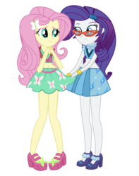 Size: 805x1024 | Tagged: safe, artist:mixiepie, edit, fluttershy, rarity, equestria girls, g4, my little pony equestria girls: friendship games, belly button, duo, midriff, simple background, transparent background