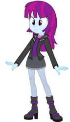 Size: 2380x4160 | Tagged: safe, artist:trohobo, mystery mint, equestria girls, g4, background human, clothes, clothes swap, female, high heel boots, high res, simple background, solo, transparent background