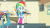 Size: 640x360 | Tagged: safe, screencap, rainbow dash, rarity, equestria girls, g4, my little pony equestria girls: friendship games, animated, duo, female, instant cosplay surprise