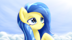 Size: 3840x2160 | Tagged: safe, artist:an-m, sunshower, pegasus, pony, g4, cloud, cloudy, crying, high res, solo