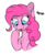 Size: 1230x1500 | Tagged: safe, artist:messenger, pinkie pie, g4, chest fluff, cute, female, simple background, solo, tongue out, unshorn fetlocks