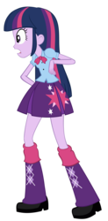 Size: 3540x7200 | Tagged: safe, artist:greenmachine987, twilight sparkle, equestria girls, g4, my little pony equestria girls: friendship games, absurd resolution, bowtie, clothes, female, offscreen character, open mouth, pleated skirt, shocked, simple background, skirt, solo, transparent background, twilight sparkle (alicorn), vector