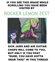 Size: 543x605 | Tagged: safe, screencap, lemon zest, twilight sparkle, equestria girls, g4, my little pony equestria girls: friendship games, comment bait, duo, eyes closed, female, if you see this image while scrolling, meme, smiling, song in the comments, song thread, text