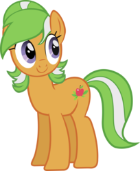 Size: 3000x3681 | Tagged: safe, artist:sarxis, apple leaves, earth pony, pony, apple family reunion, g4, apple family member, background pony, female, high res, mare, simple background, smiling, solo, transparent background, vector