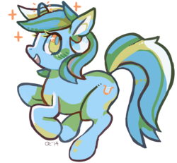 Size: 1135x1050 | Tagged: safe, artist:cherivinca, lyra heartstrings, pony, unicorn, g4, chibi, female, rearing, simple background, smiling, solo, transparent background