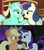 Size: 1920x2160 | Tagged: safe, edit, edited screencap, screencap, applejack, bon bon, lyra heartstrings, rarity, sweetie drops, g4, made in manehattan, best friends, comparison, female, just friends, lesbian, lidded eyes, ship:lyrabon, shipping, shipping fuel