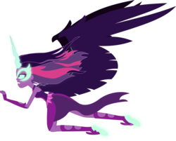 Size: 4357x3496 | Tagged: safe, artist:dashiemlpfim, artist:mit-boy, sci-twi, twilight sparkle, equestria girls, g4, my little pony equestria girls: friendship games, bare shoulders, clothes, dress, female, fingerless gloves, gloves, glowing eyes, high res, horn, midnight sparkle, request, simple background, sleeveless, solo, strapless, transparent background, vector, wings