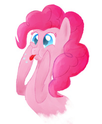 Size: 560x680 | Tagged: safe, artist:patty-plmh, pinkie pie, earth pony, pony, g4, female, silly, silly pony, solo, tongue out