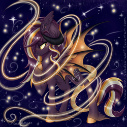 Size: 1024x1024 | Tagged: safe, artist:pvrii, oc, oc only, oc:samhain, bat pony, pony, solo