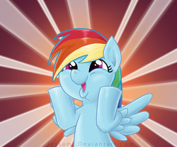 Size: 1272x1051 | Tagged: safe, artist:jessami, rainbow dash, pegasus, pony, g4, abstract background, bust, dashface, female, mare, open mouth, portrait, so awesome, solo