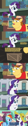 Size: 1120x5040 | Tagged: safe, artist:beavernator, rainbow dash, rarity, pony, unicorn, g4, made in manehattan, my little pony: friendship is magic, comic, gabe newell, hat, loot box, team fortress 2, valve logic, worth the weight