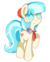 Size: 1207x1507 | Tagged: safe, artist:flamevulture17, coco pommel, g4, cute, female, looking up, raised hoof, simple background, smiling, solo, transparent background