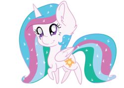 Size: 4093x2894 | Tagged: safe, artist:cutepencilcase, princess celestia, pony, g4, female, mare, pointy ponies, simple background, smiling, solo, transparent background
