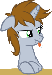 Size: 634x900 | Tagged: safe, artist:outlawedtofu, oc, oc only, oc:littlepip, pony, unicorn, fallout equestria, animated, cute, fanfic, fanfic art, female, freckles, gif, horn, mare, pipabetes, raspberry, reversed, simple background, solo, tongue out, transparent background, vector