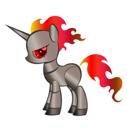 Size: 650x650 | Tagged: safe, artist:petit-squeak, pony, ponified, robot unicorn attack, solo