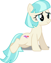 Size: 3216x4000 | Tagged: safe, artist:dashiesparkle edit, artist:lahirien, edit, vector edit, coco pommel, earth pony, pony, g4, made in manehattan, .svg available, female, high res, missing accessory, nude edit, ponyscape, simple background, solo, transparent background, vector