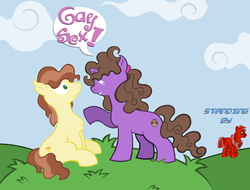 Size: 724x550 | Tagged: safe, artist:petit-squeak, big macintosh, oc, earth pony, pony, g4, context is for the weak, dialogue, male, stallion