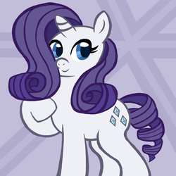 Size: 600x600 | Tagged: safe, artist:petit-squeak, rarity, pony, unicorn, g4, female, mare, smiling, solo