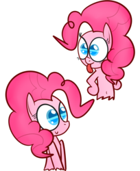 Size: 837x1024 | Tagged: safe, artist:mr-degration, pinkie pie, g4, female, simple background, solo, tongue out, transparent background