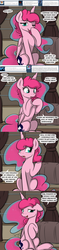 Size: 1000x4230 | Tagged: safe, artist:theparagon, princess luna, alicorn, pony, hunted luna, g4, colored pupils, comic, ethereal mane, female, hungry, mare, offscreen character, partial transformation, pinkluna, pov, princess moonpie, solo, speech bubble, stomach noise, tumblr