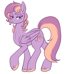 Size: 525x579 | Tagged: safe, artist:lulubell, muse (g2), pegasus, pony, g2, g4, female, g2 to g4, generation leap, mare, simple background, solo, transparent background