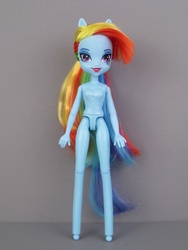 Size: 480x640 | Tagged: safe, artist:toyboxphilosopher, rainbow dash, equestria girls, g4, barbie doll anatomy, breasts, doll, featureless breasts, irl, nudity, photo, toy