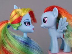 Size: 640x480 | Tagged: safe, artist:toyboxphilosopher, rainbow dash, human, equestria girls, g4, brushable, human ponidox, irl, photo, solo, toy