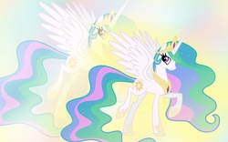 Size: 1280x800 | Tagged: safe, artist:22funday, princess celestia, g4, double, pose, vector, wallpaper
