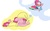 Size: 1280x800 | Tagged: safe, artist:dambitail, pinkie pie, rainbow dash, g4, cute, dream, floppy ears, flying, hat, nightcap, sleeping, underhoof, zzz