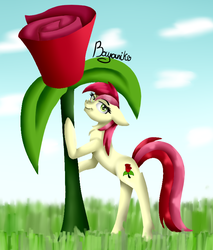Size: 665x782 | Tagged: safe, artist:bayanik, roseluck, pony, g4, female, rose, solo